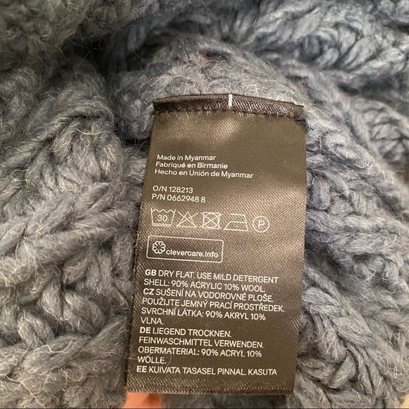 H&M Knit Sweater Teal Blue Turtleneck - Picture 14 of 14